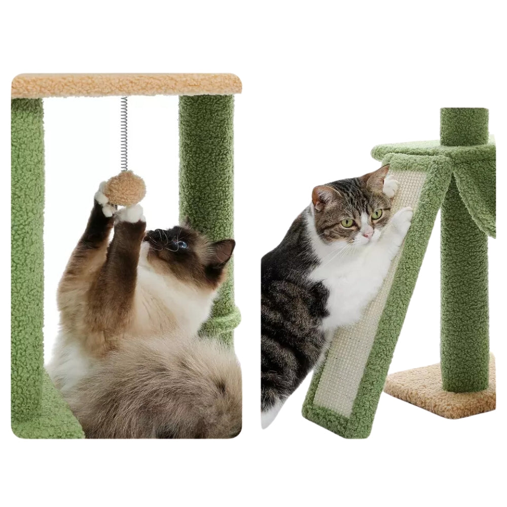 Cactus Cat Tree Floor to Ceiling Cat Tower with Adjustable Heigh - The Grand Bazaar of Australia
