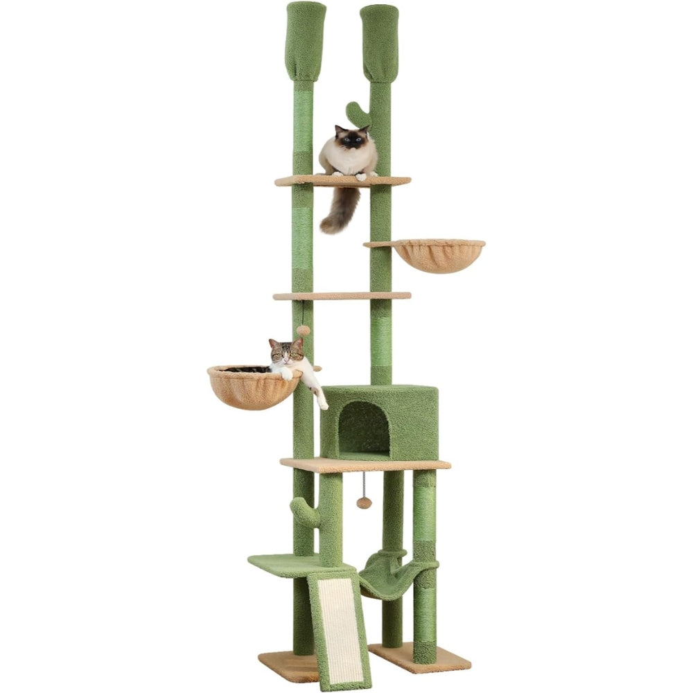 Cactus Cat Tree Floor to Ceiling Cat Tower with Adjustable Heigh - The Grand Bazaar of Australia