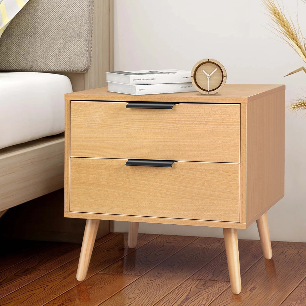 Bedside Table Nightstand Side Storage Cabinet Scandinavian - The Grand Bazaar of Australia