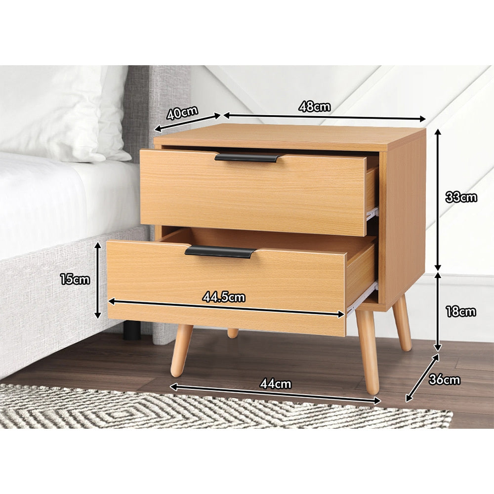 Bedside Table Nightstand Side Storage Cabinet Scandinavian - The Grand Bazaar of Australia
