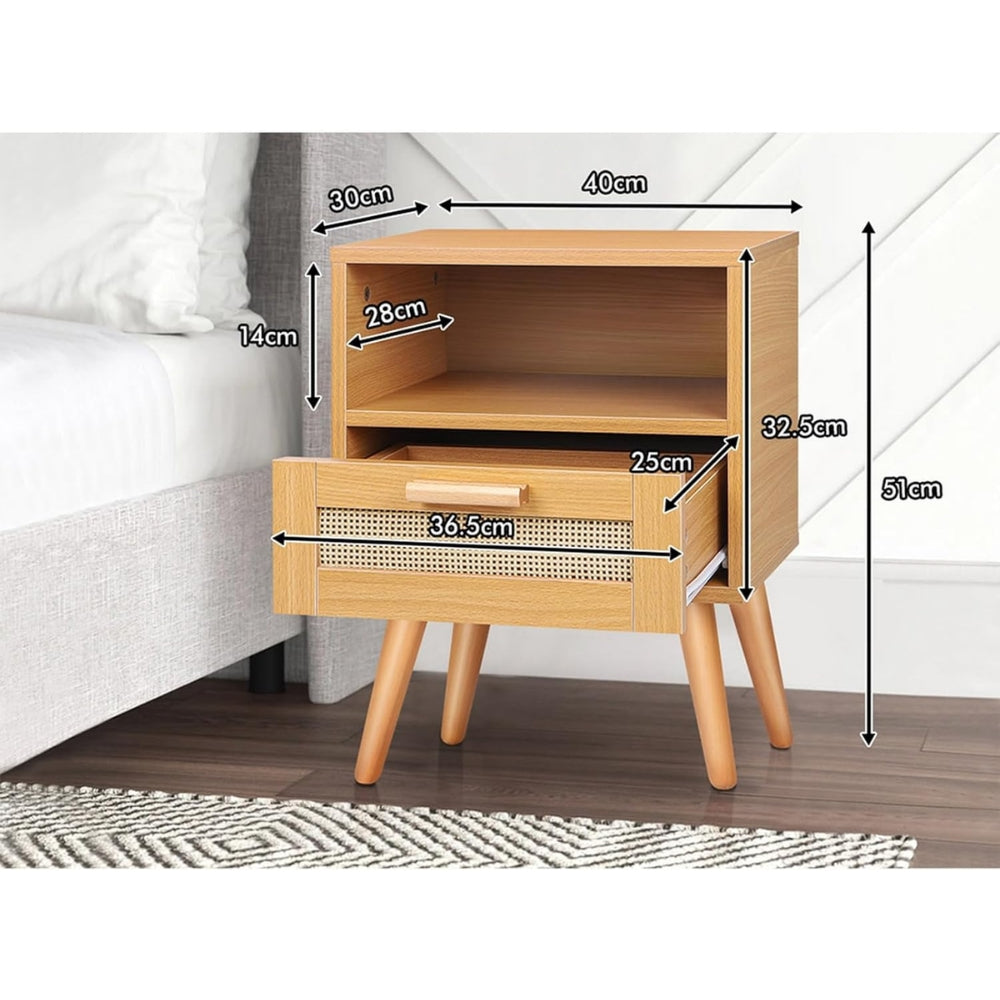 Bedside Table Nightstand Side Storage Cabinet Scandinavian - The Grand Bazaar of Australia