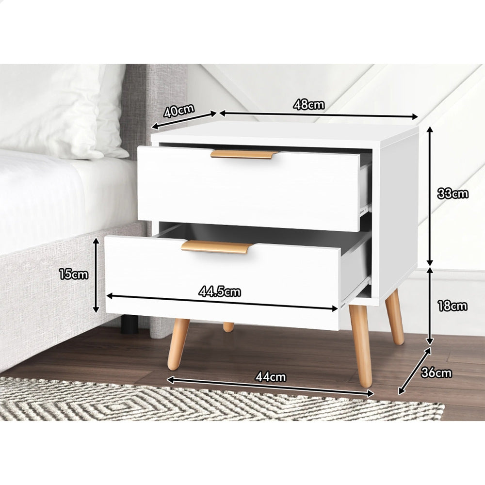 Bedside Table Nightstand Side Storage Cabinet Scandinavian - The Grand Bazaar of Australia