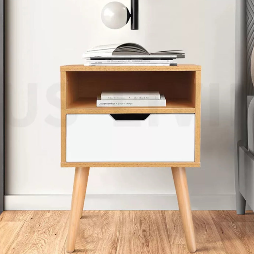Bedside Table Nightstand Side Storage Cabinet Scandinavian - The Grand Bazaar of Australia