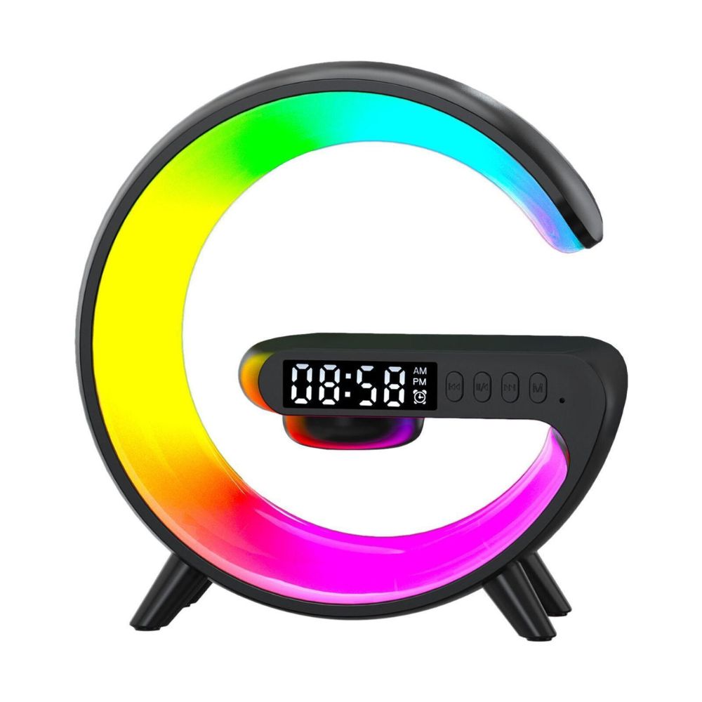 Smart G Lamp Night Light Bluetooth Speaker Wireless Charger LED RGB Alarm Clock - The Grand Bazaar of Australia