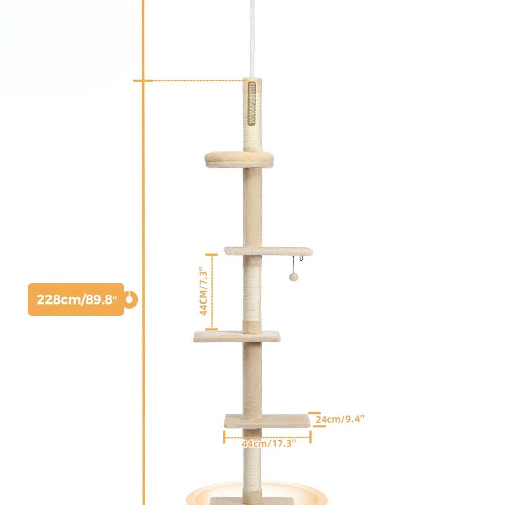 Cat Tree Condo Scratching Post Floor to Ceiling - The Grand Bazaar of Australia