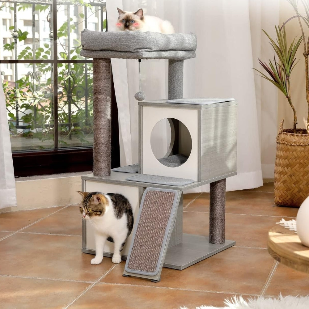 Cat Tree House Condo Cat’s Activity Center with Double Condo - The Grand Bazaar of Australia