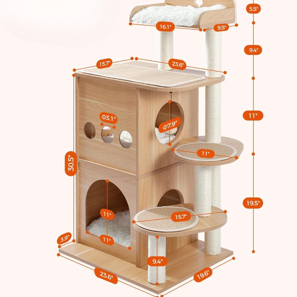 Cat Tree House Condo Cat’s Activity Center with Double Condo - The Grand Bazaar of Australia