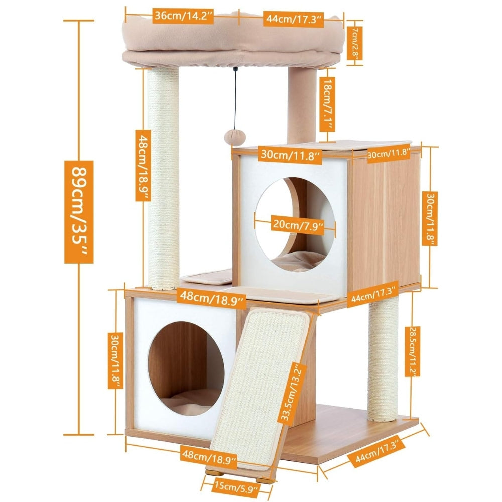 Cat Tree House Condo Cat’s Activity Center with Double Condo - The Grand Bazaar of Australia