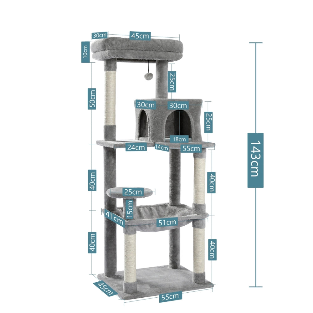 Cat Tree House Condo Cat’s Activity Center with Double Condo - The Grand Bazaar of Australia