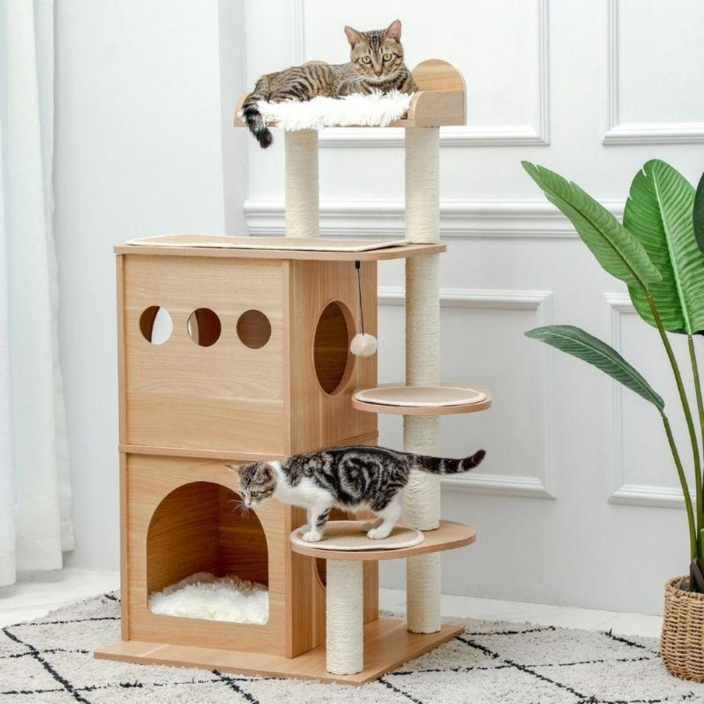 Cat Tree House Condo Cat’s Activity Center with Double Condo - The Grand Bazaar of Australia