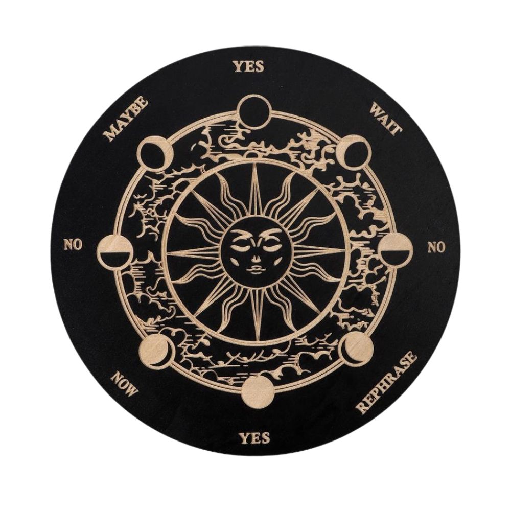 Wooden Moon and Star Pendulum Board for Metaphysical Healing and Divination - The Grand Bazaar of Australia