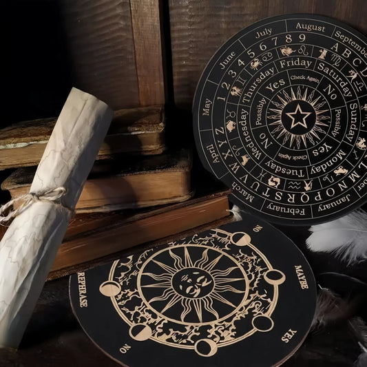 Wooden Moon and Star Pendulum Board for Metaphysical Healing and Divination - The Grand Bazaar of Australia