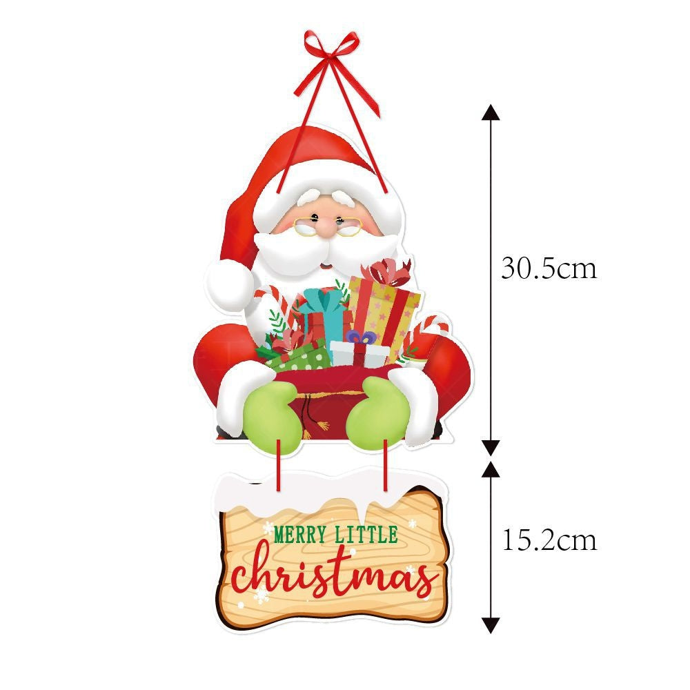 Christmas Porch Door Hanging Banner Christmas Paper Door Decorative Flags - The Grand Bazaar of Australia