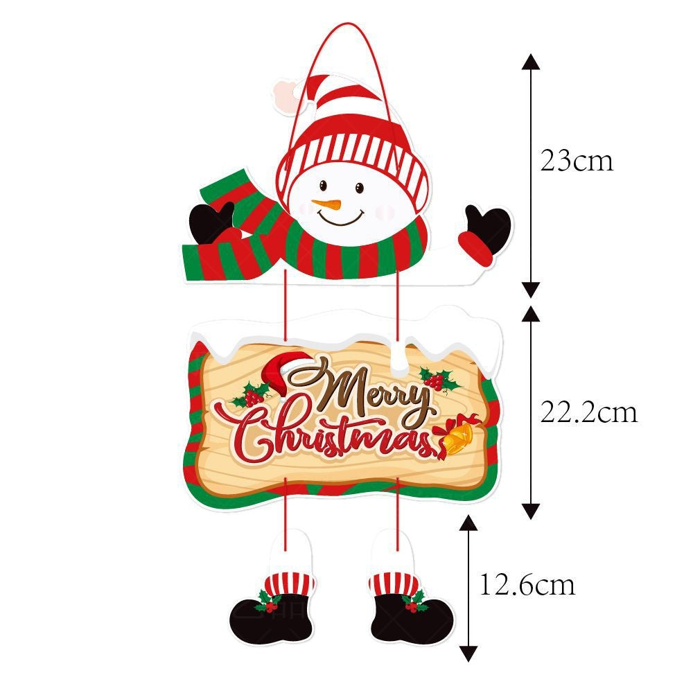 Christmas Porch Door Hanging Banner Christmas Paper Door Decorative Flags - The Grand Bazaar of Australia
