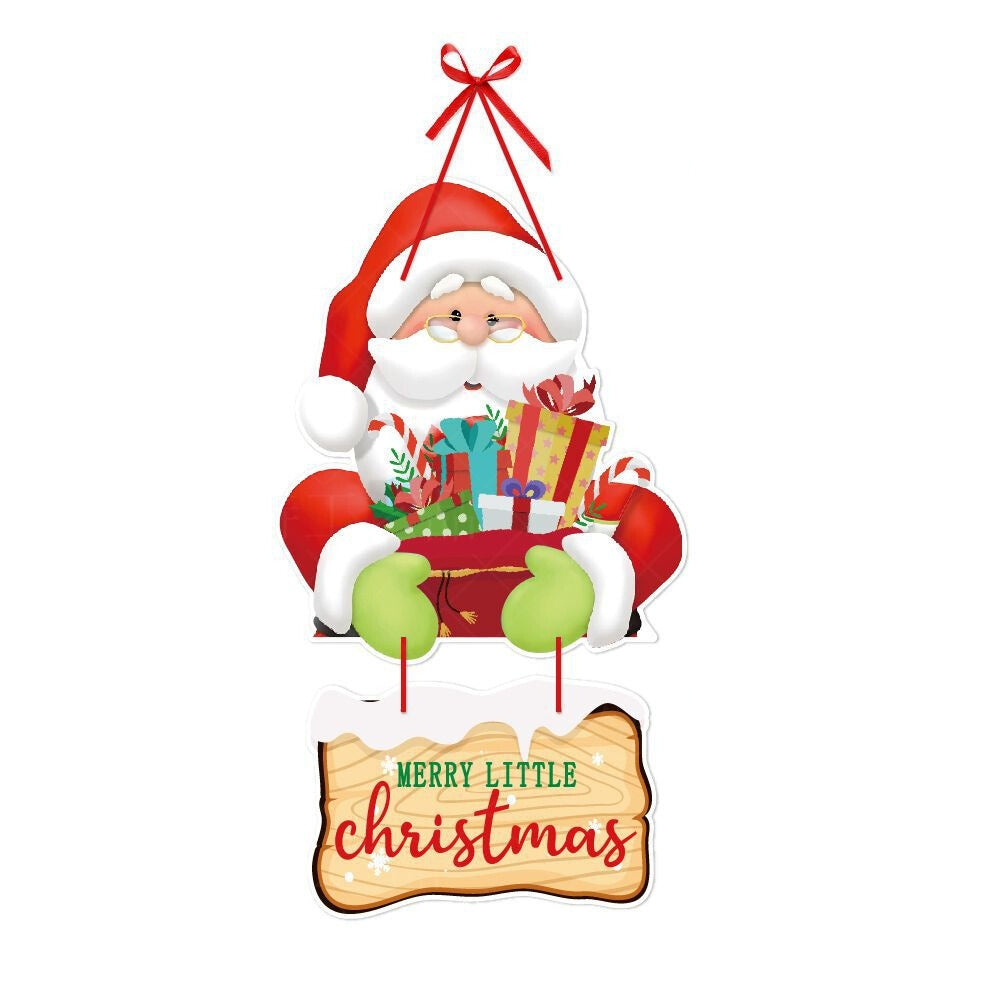 Christmas Porch Door Hanging Banner Christmas Paper Door Decorative Flags - The Grand Bazaar of Australia