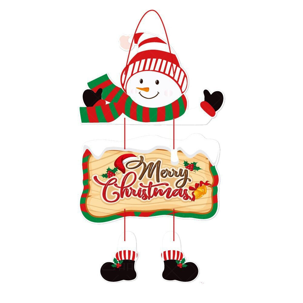 Christmas Porch Door Hanging Banner Christmas Paper Door Decorative Flags - The Grand Bazaar of Australia