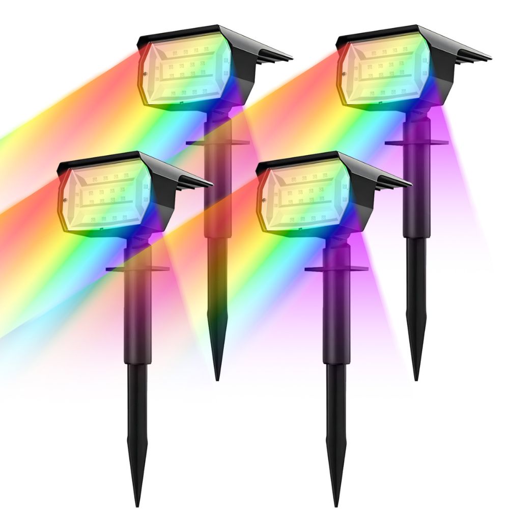 20LED Colorful Solar Landscape Spotlights Wireless Waterproof - The Grand Bazaar of Australia
