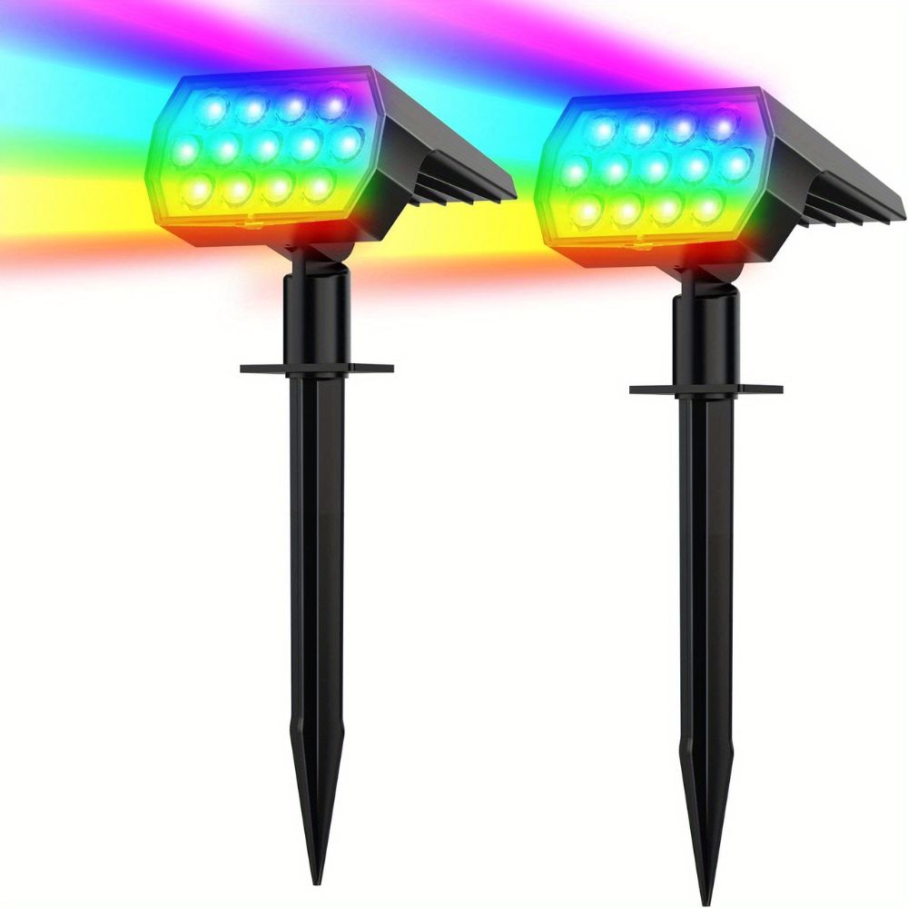 20LED Colorful Solar Landscape Spotlights Wireless Waterproof - The Grand Bazaar of Australia