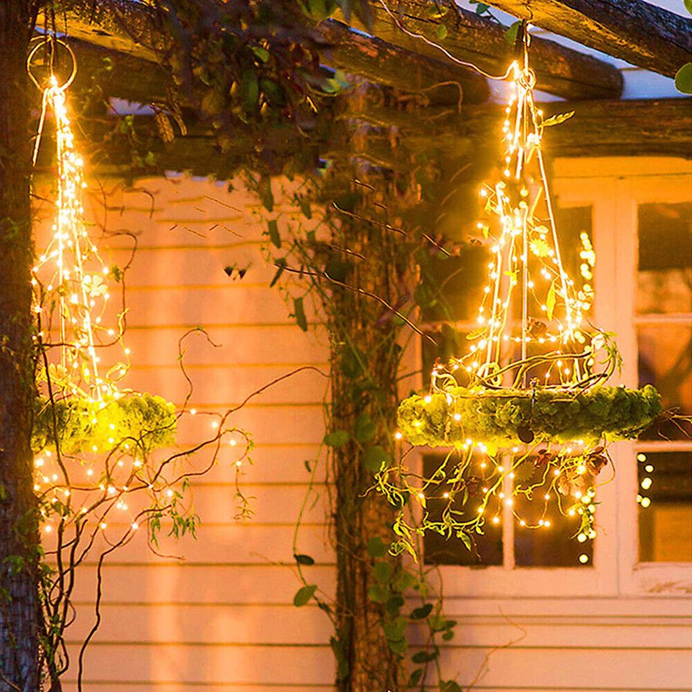 200 LED Solar Waterfall String Lights for Garden Christmas Decor - The Grand Bazaar of Australia