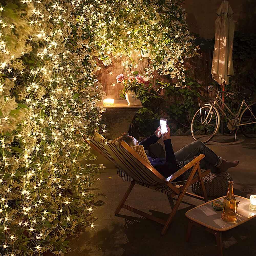 200 LED Solar Waterfall String Lights for Garden Christmas Decor - The Grand Bazaar of Australia