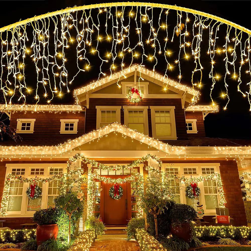 5M 7.5M Solar Curtain String Lights for Festive Outdoor Decor - The Grand Bazaar of Australia