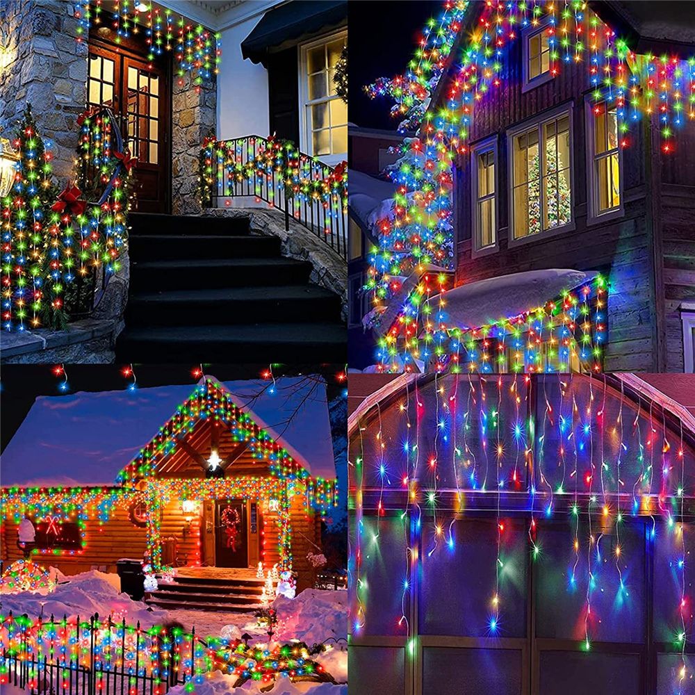 5M 7.5M Solar Curtain String Lights for Festive Outdoor Decor - The Grand Bazaar of Australia