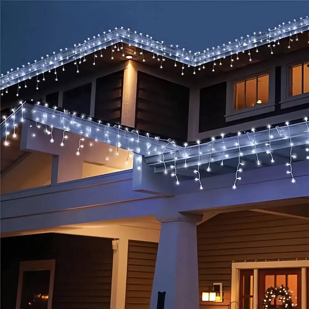 5M 7.5M Solar Curtain String Lights for Festive Outdoor Decor - The Grand Bazaar of Australia