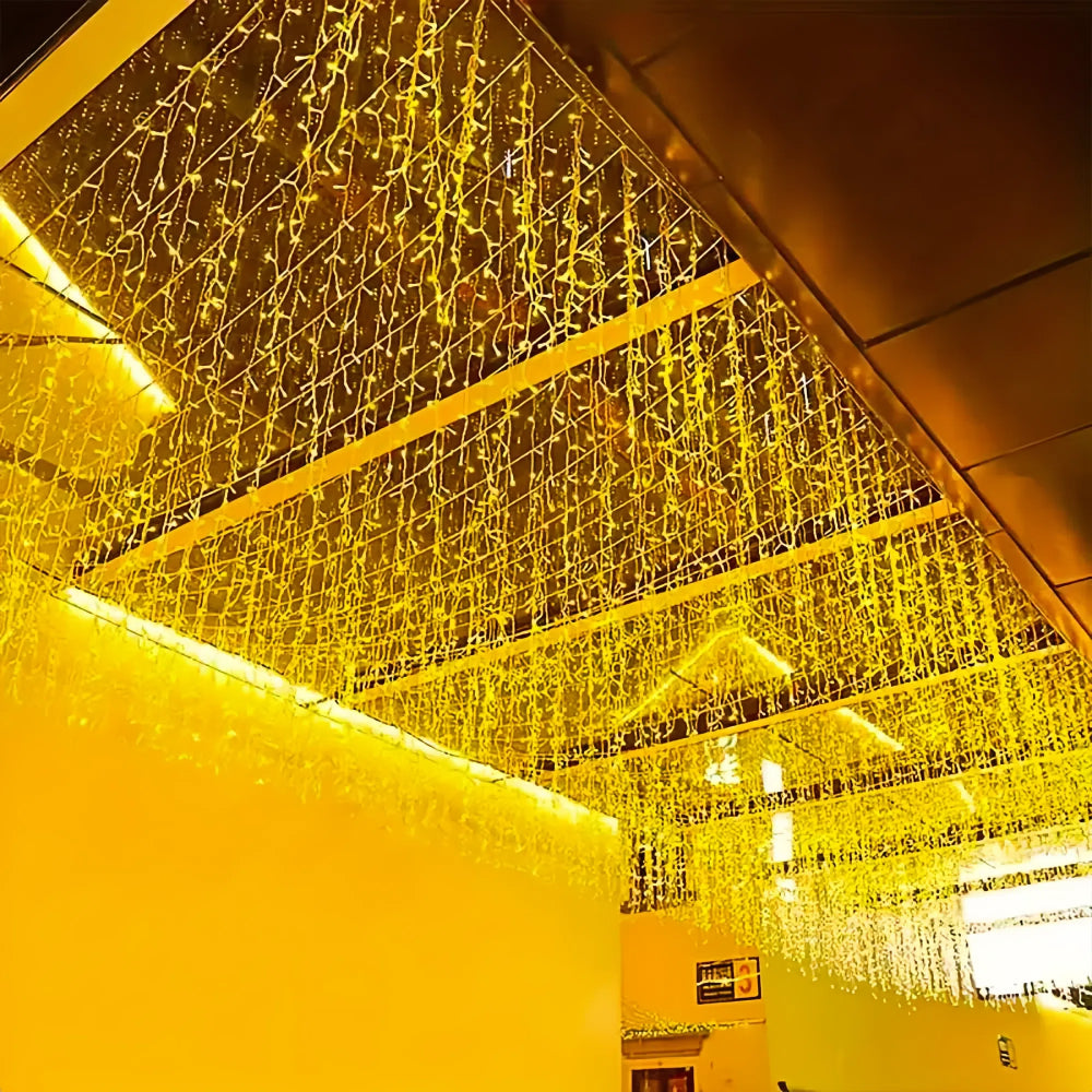 5M 7.5M Solar Curtain String Lights for Festive Outdoor Decor - The Grand Bazaar of Australia