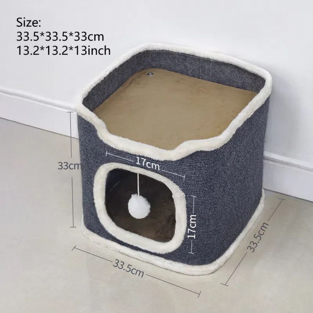 Cozy 3-Tier Cat Bed with Soft Mat and Plush Hideaway - The Grand Bazaar of Australia