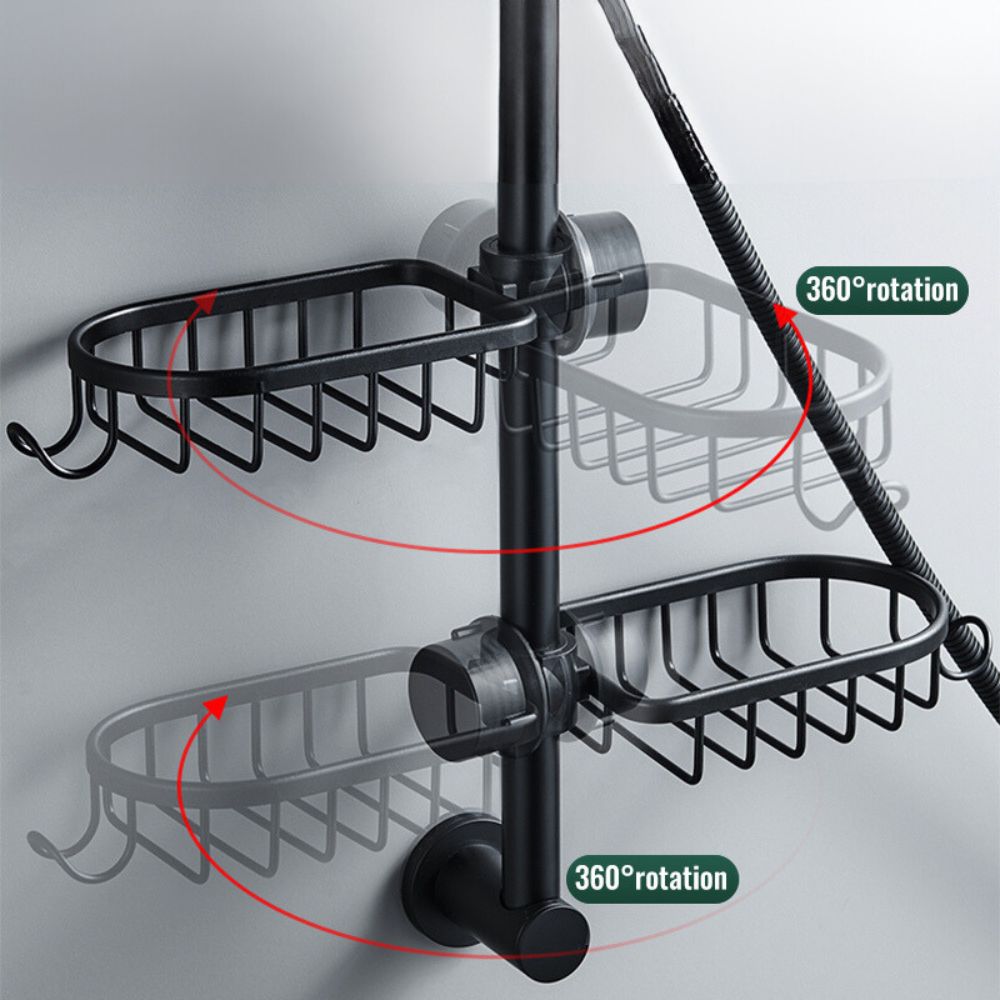 Adjustable Aluminum Shower Rack for Organized Bathroom Storage - The Grand Bazaar of Australia