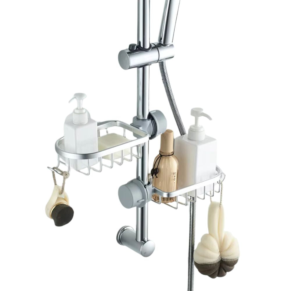 Adjustable Aluminum Shower Rack for Organized Bathroom Storage - The Grand Bazaar of Australia