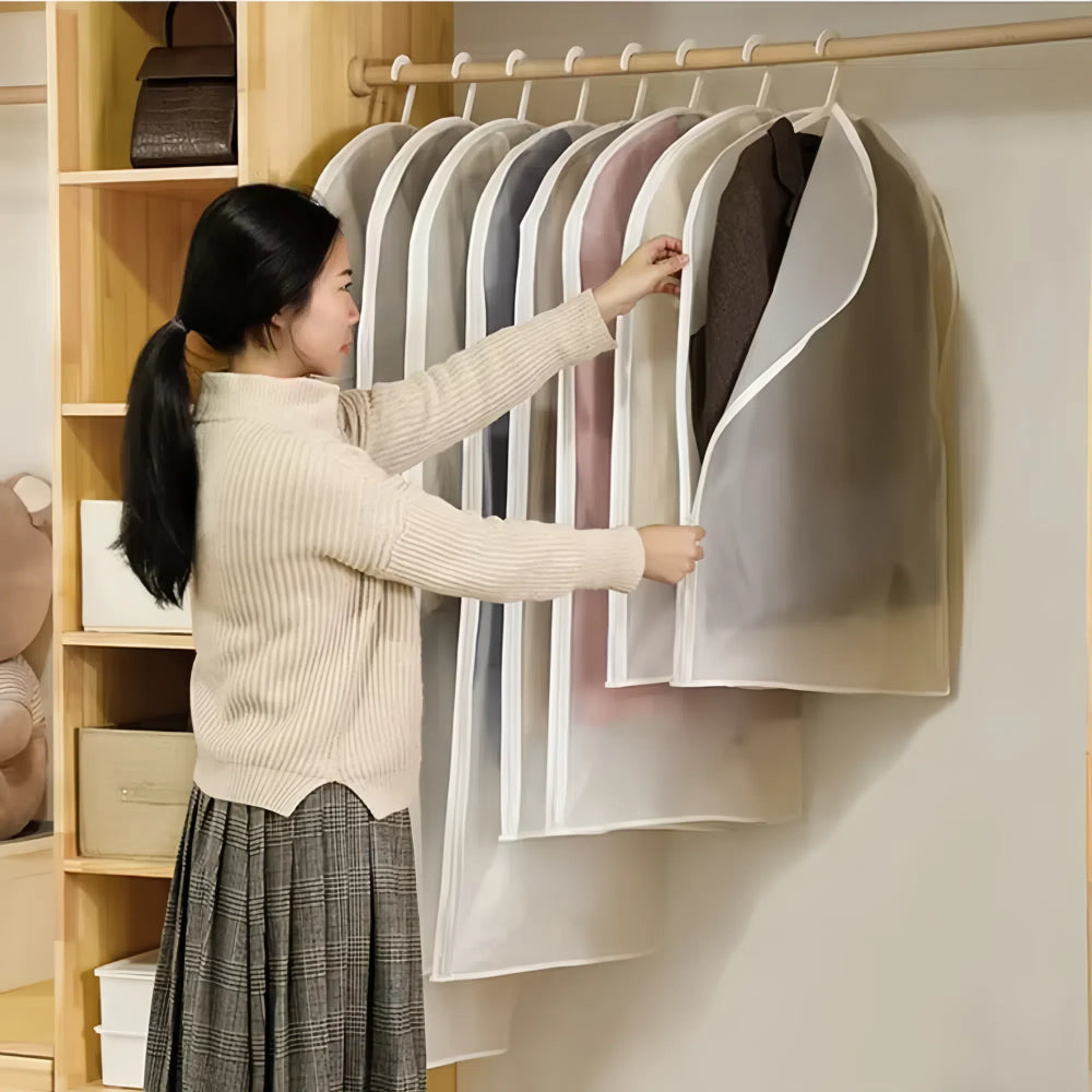 Transparent Hanging Dust Cover for Clothes Zippered Wedding Dress & Suit Storage Bag - The Grand Bazaar of Australia
