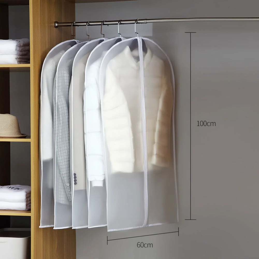 Transparent Hanging Dust Cover for Clothes Zippered Wedding Dress & Suit Storage Bag - The Grand Bazaar of Australia