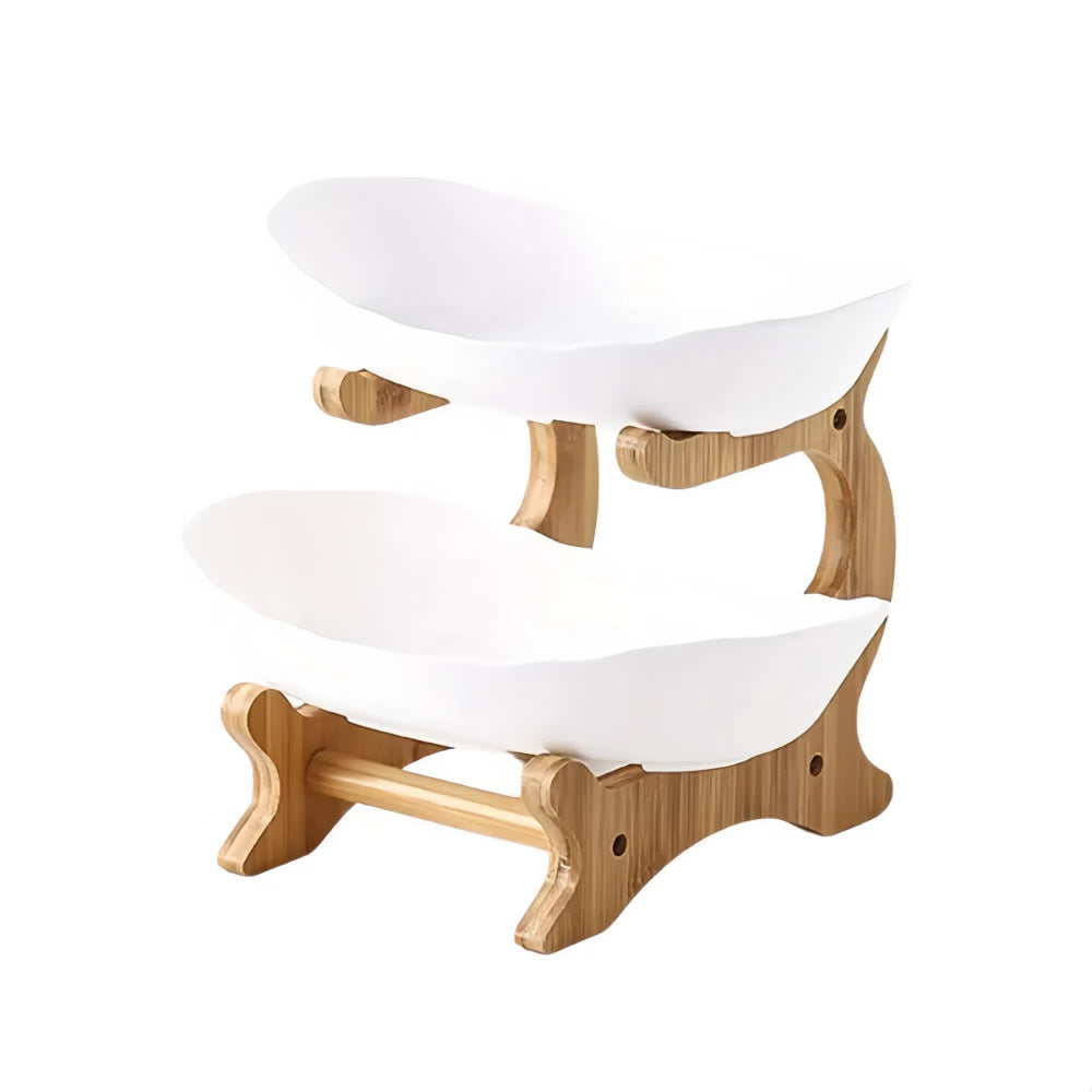 Modern Fruit Basket 2/3 Layer Plastic Snack Dish for Home Living Room - The Grand Bazaar of Australia