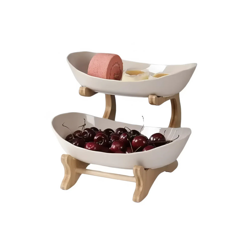 Modern Fruit Basket 2/3 Layer Plastic Snack Dish for Home Living Room - The Grand Bazaar of Australia