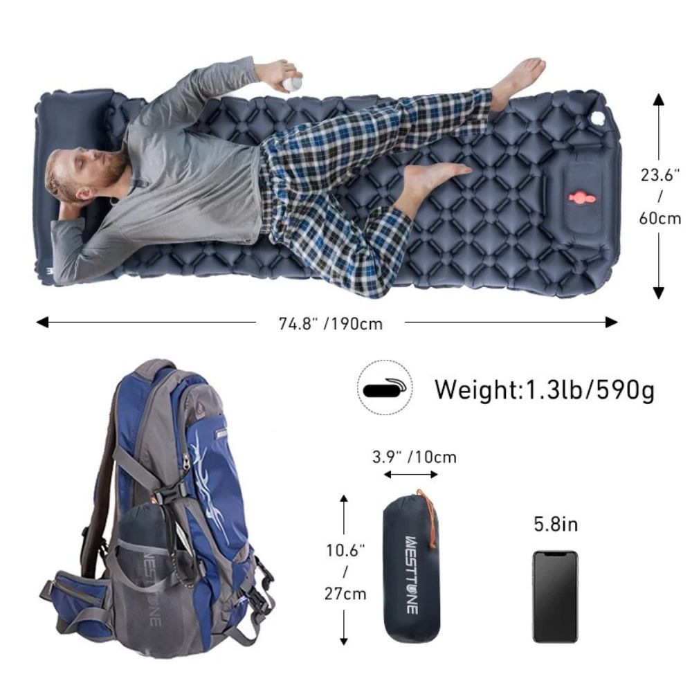 Ultralight Inflatable Camping Mattress with Built-in Pump - The Grand Bazaar of Australia