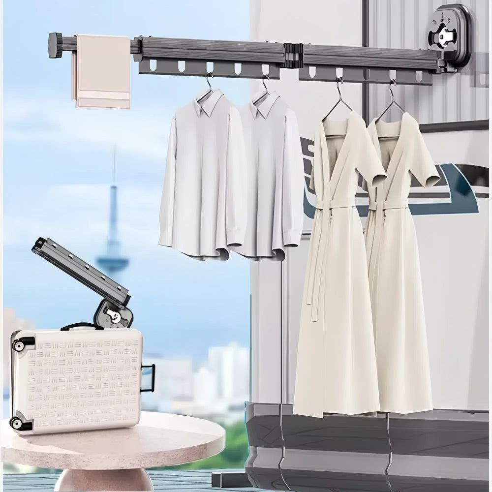 Wall-Mounted Retractable Laundry Drying Rack - The Grand Bazaar of Australia