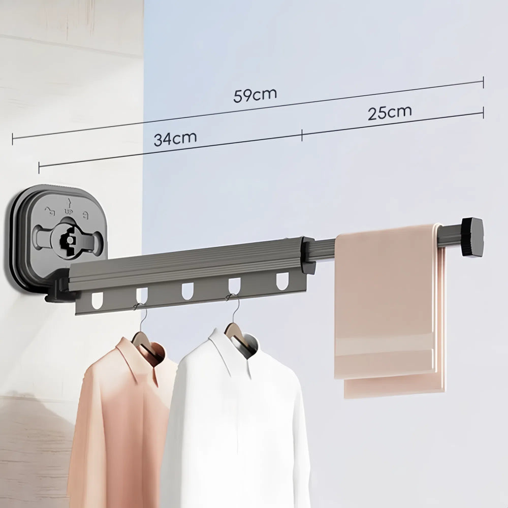 Wall-Mounted Retractable Laundry Drying Rack - The Grand Bazaar of Australia