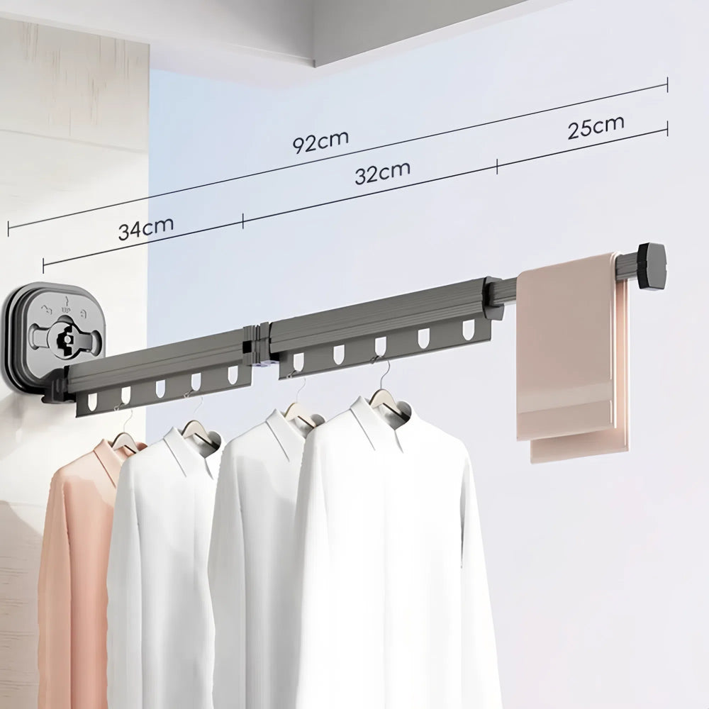 Wall-Mounted Retractable Laundry Drying Rack - The Grand Bazaar of Australia