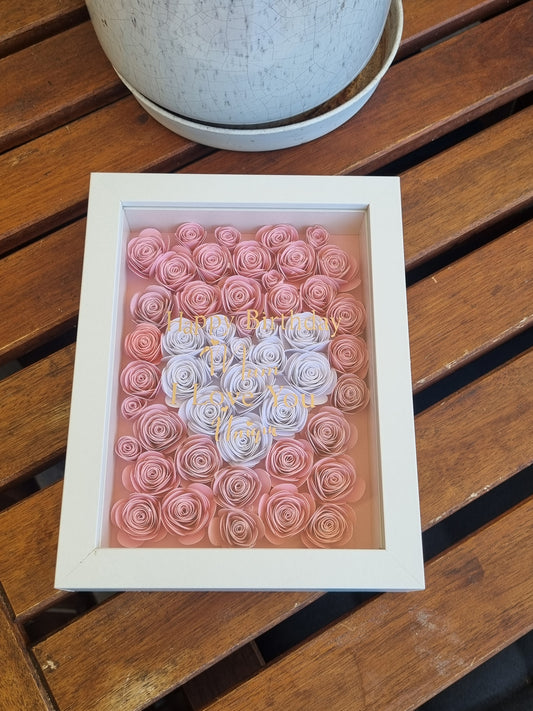 Celebrate Love with a Custom Handmade Flower Shadow Box (30x30cm)