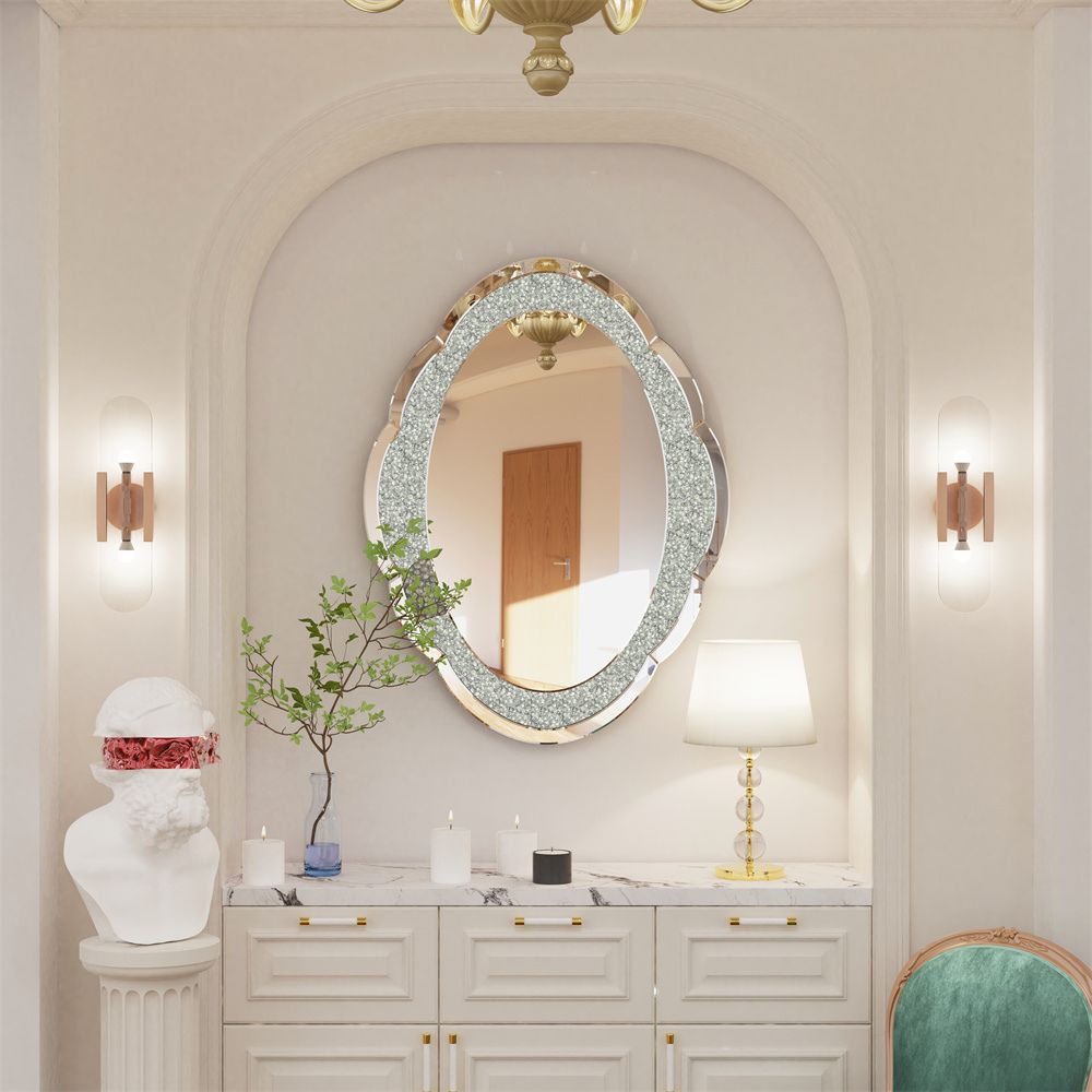 Cloud-shaped Accent Mirror with Crushed Diamonds - The Grand Bazaar of Australia