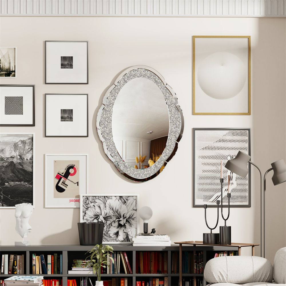 Cloud-shaped Accent Mirror with Crushed Diamonds - The Grand Bazaar of Australia