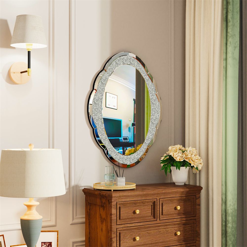 Cloud-shaped Accent Mirror with Crushed Diamonds - The Grand Bazaar of Australia