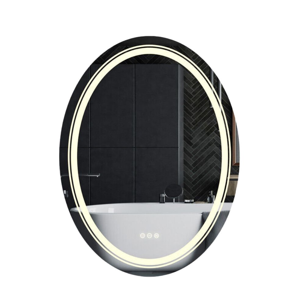 Frameless Oval Illuminated Bathroom Mirror - The Grand Bazaar of Australia