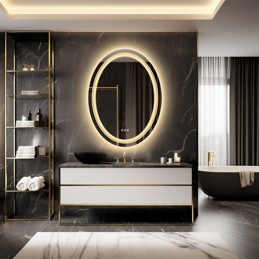 Frameless Oval Illuminated Bathroom Mirror - The Grand Bazaar of Australia