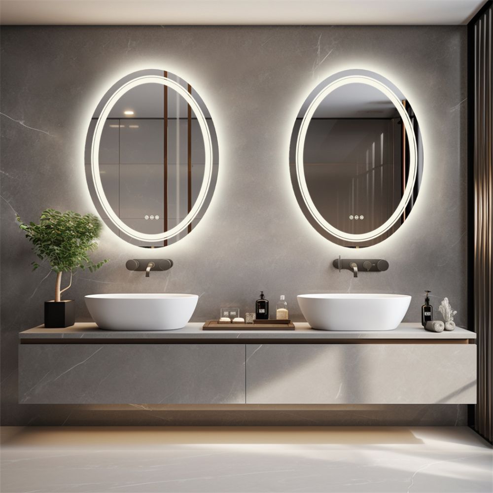 Frameless Oval Illuminated Bathroom Mirror - The Grand Bazaar of Australia