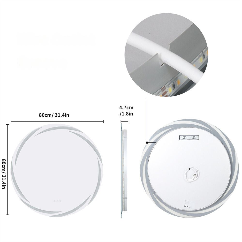 Backlit LED Bathroom Wall Mirror with Defogger - The Grand Bazaar of Australia