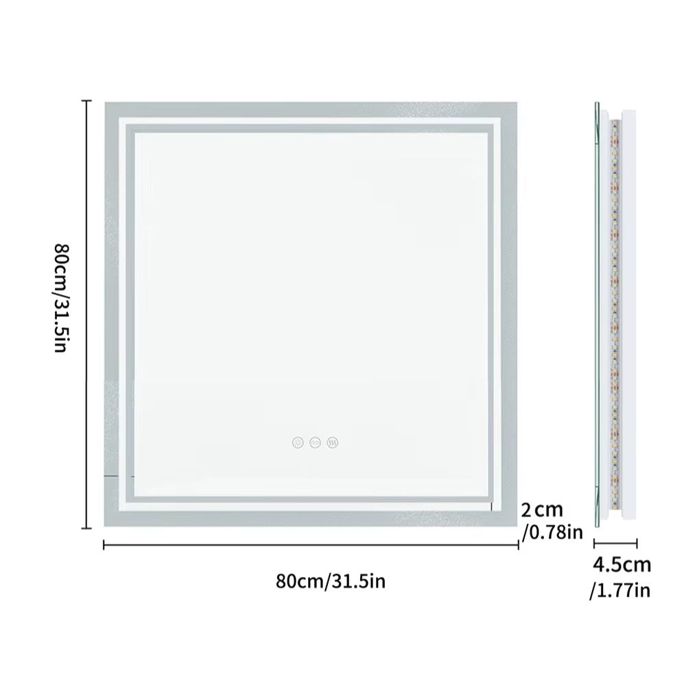 Square LED Wall Mounted Bathroom Mirror - The Grand Bazaar of Australia