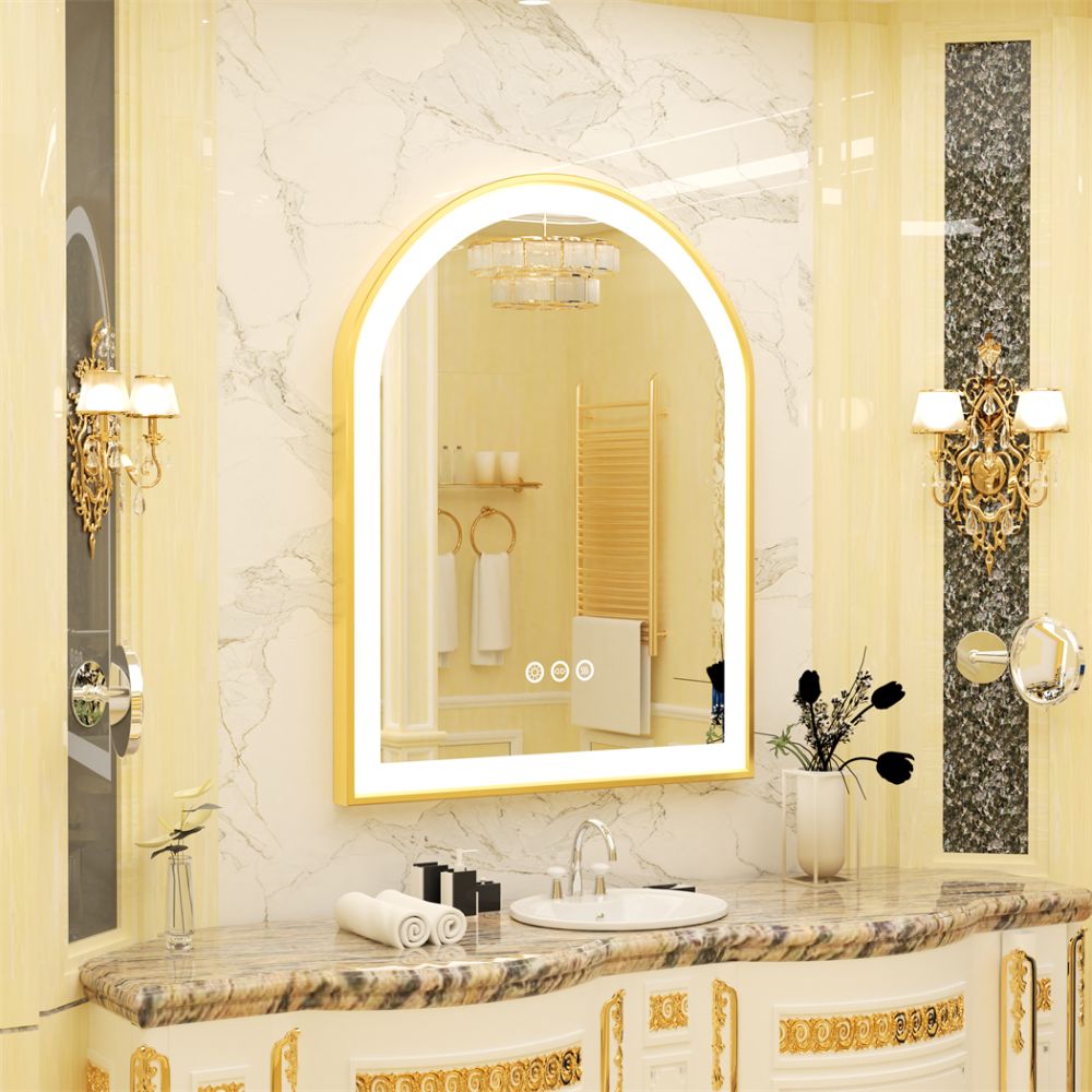 Arch Framed LED Bathroom Mirror with Demister - The Grand Bazaar of Australia