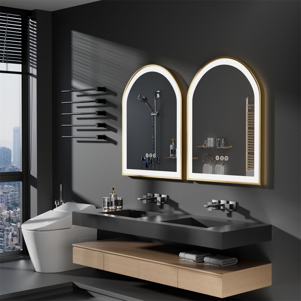 Arch Framed LED Bathroom Mirror with Demister - The Grand Bazaar of Australia